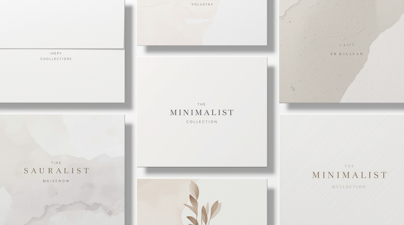 Minimalist Collection greeting cards with elegant, simple designs